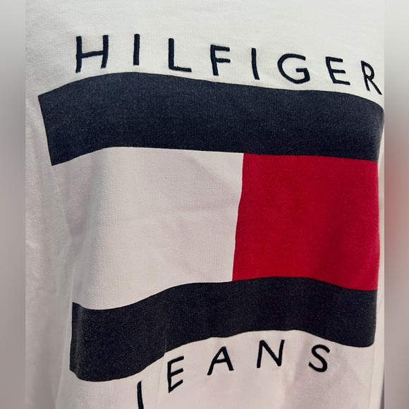 Womens TOMMY HILFIGER Flag Logo Sweatshirt size Medium - Picture 3 of 4